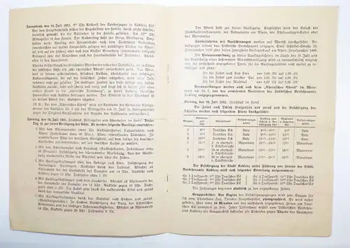 Programm Fahrzeiten Sonderfahrten Rhein nach Koblenz 1931 Fahrplan