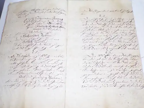 Weickersdorf Bischofswerda ab 1818 Konvolut Handschriftliche Akten