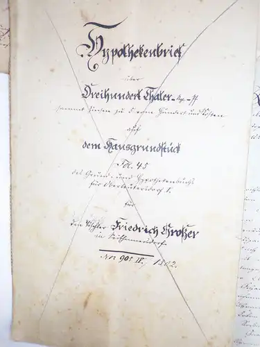 Weickersdorf Bischofswerda ab 1818 Konvolut Handschriftliche Akten