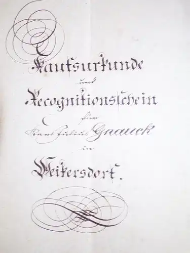 Weickersdorf Bischofswerda ab 1818 Konvolut Handschriftliche Akten