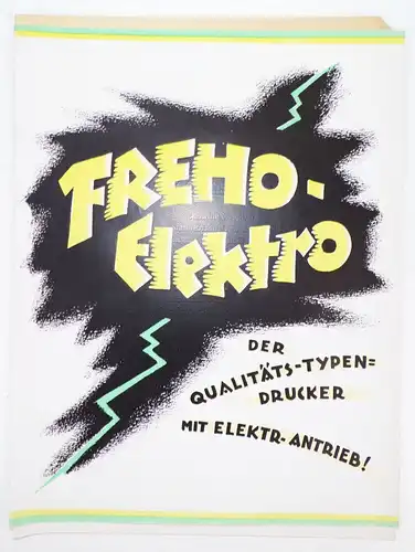 Prospekt FREHO Büro Falzmaschine Hoffmann u Co Berlin um 1930