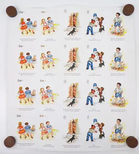 Spika Druckbögen für Kartenspiel Quartettspiel 1950er Jahre 