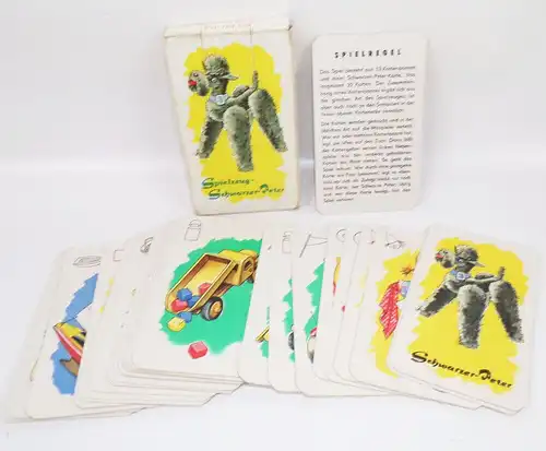 Spielzeug Schwarzer Peter Kartenspiel 1961 Richard Hauenstein Altenburg