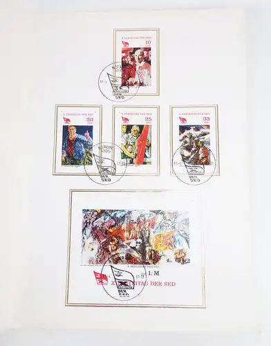 SED Auszeichnung X Parteitag der SED Fotografien Ersttagsbriefe Briefmarken