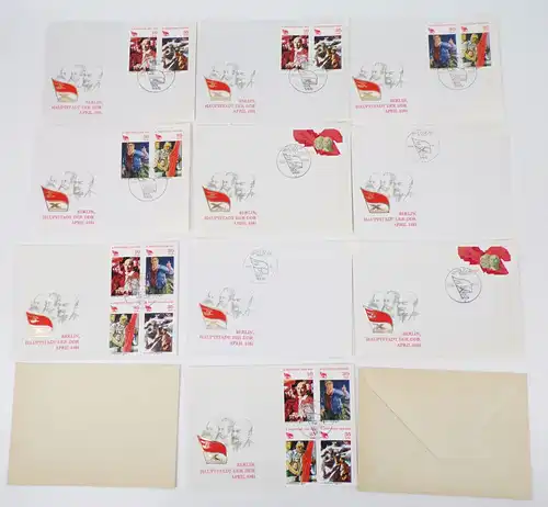 SED Auszeichnung X Parteitag der SED Fotografien Ersttagsbriefe Briefmarken