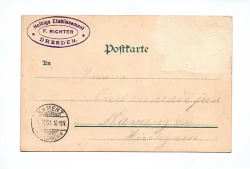 Ak Dresden Treppe Brühlschen Terrasse 1901