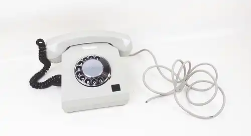 Altes DDR Telefon Wählscheibe Unbenutzt Grau NOS Vintage