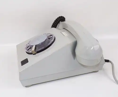 Altes DDR Telefon Wählscheibe Unbenutzt Grau NOS Vintage