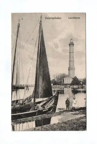 Ak Osternothafen Leuchturm Świnoujście Chorzelin Polen 1905