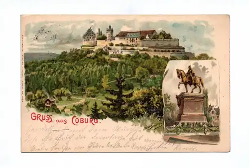 Ak Gruss aus Coburg 1901 Bayern