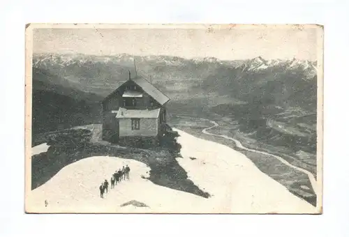 Ak Kellerjochhütte am Kellerjoch gegen Oberinntal Alpenhof Grafenast