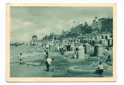 Ak Nordseebad Borkum Strandleben 1934