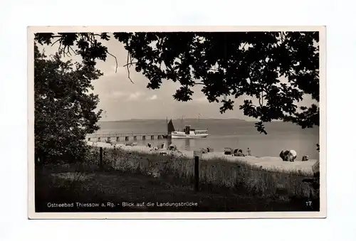 Ak Ostseebad Thiessow Blick auf die Landungsbrücke 1938