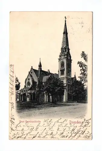 Ak Litho Neue Garnisionkirche Dresden 1902