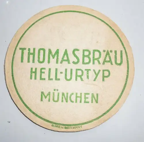 Alter Bierdeckel Paulanerbräu München / Thomasbräu Vorkrieg !