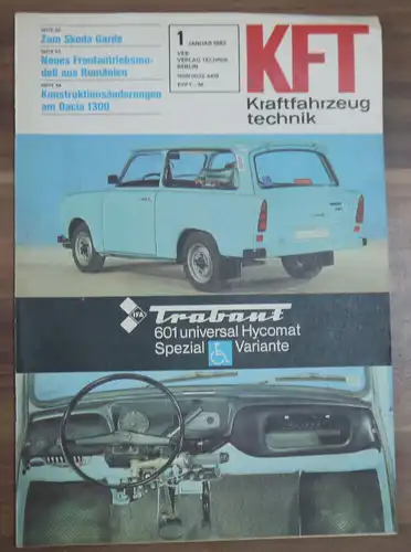 Zeitschrift DDR Zum Skoda Garde Januar 1982 KFT Neuheiten Frontantriebsmodell