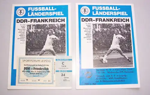 Lot Fussball Programm Hefte DDR VR Polen Frankreich Dynamo Dresden ! (H3