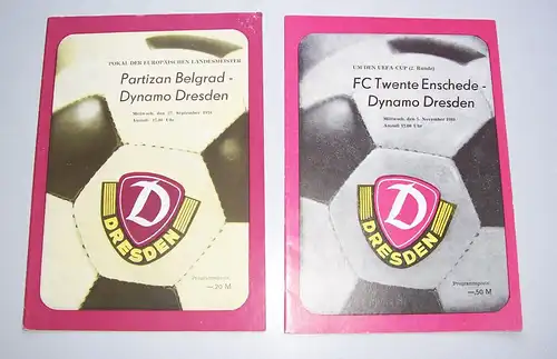Lot Fussball Programm Hefte DDR VR Polen Frankreich Dynamo Dresden ! (H3