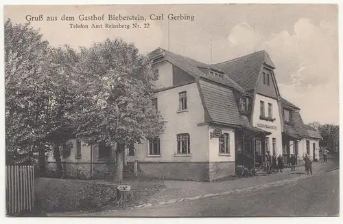 Ak Gruß aus dem Gasthof Bieberstein Amt Reinsberg um 1925 ! (A1255