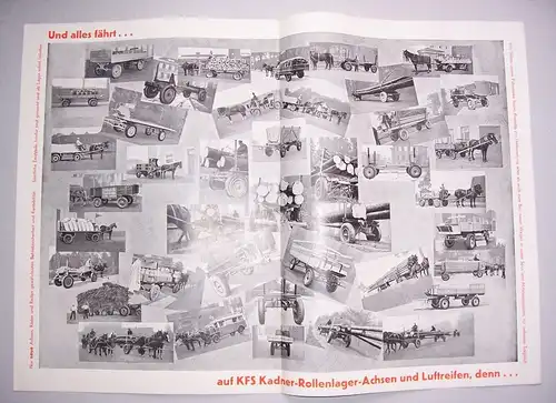 Reklame Faltblatt KFS Kadner-Rollenlager-Achsen Maroske Wagen Fahrzeugbau Niesky