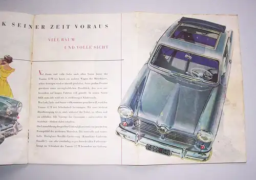 Original Prospekt Ford Taunus 12 M G 13 um 1955 ! 