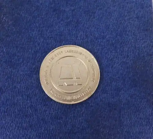 Porzellan Medaille 25 Jahre VEB BMK Kohle und Energie 1984 Metall Plakette