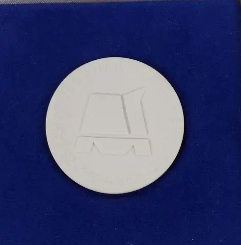 Porzellan Medaille 25 Jahre VEB BMK Kohle und Energie 1984 Metall Plakette