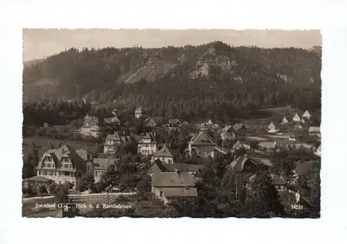 Ak Foto Jonsdorf Blick Karolafelsen Berg