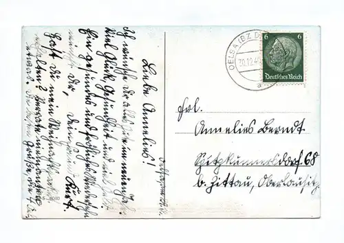 Ak Herzlichen Glückwunsch zum neuen Jahr Junge mit Blumen Baby Schweine 1940