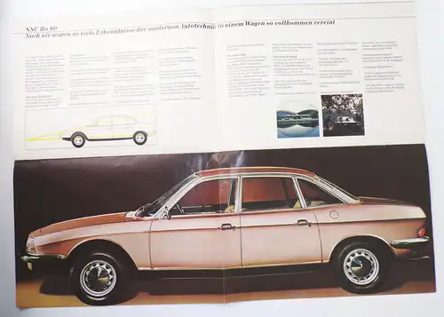 NSU Ro8 Prospekt Auto PKW 1980er youngtimer 