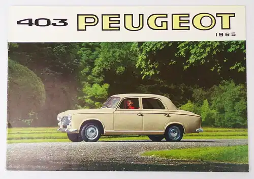 Vintage Prospekt Peugeot 403 Oldtimer 1965 france