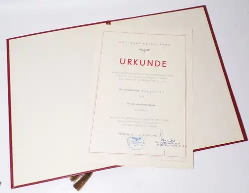 DDR Urkunden Nachlass Reichsbahn Greifswald 