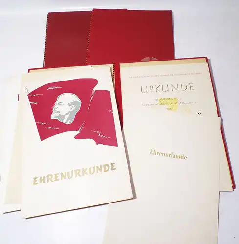 DDR Urkunden Nachlass Reichsbahn Greifswald 