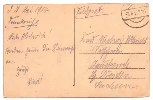 Ak Brücke über die Maas in Mezieres Frankreich 1917 Feldpostkarte