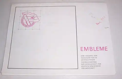 Mappe Embleme Vorlagen für die Sicht Agitation deutsch - sowjetisch Freundschaft