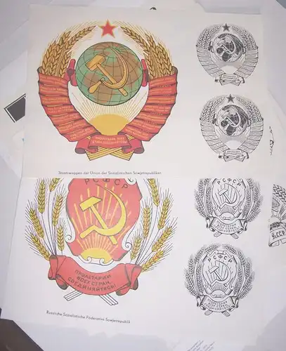 Mappe Embleme Vorlagen für die Sicht Agitation deutsch - sowjetisch Freundschaft