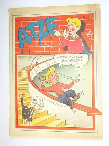 Alte DDR Kinderzeitung ATZE 5 von 1956 Jürgen Kieser Junge Welt 