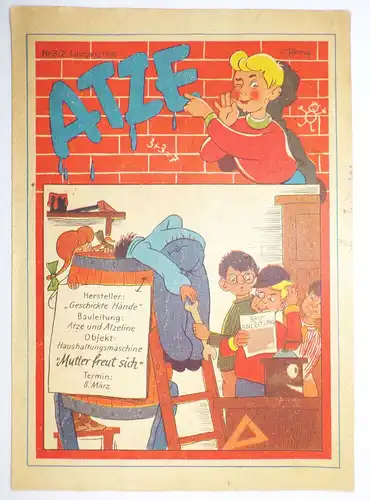 Alte Atze Nummer 3 von 1956 DDR Kinderzeitschrift 