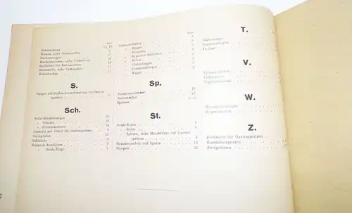 Alter Katalog Belaco Garten Werkzeuge Gießkannen 1931 