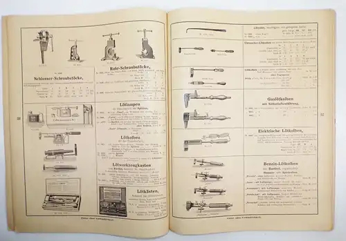 Belaco Katalog Werkzeuge 1925 Hobel Ziehmesser Lötlampe Zangen