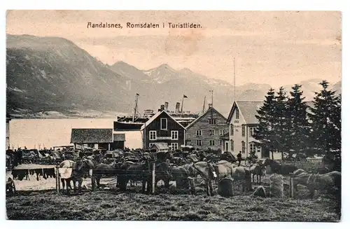 Ak Aandalsnes Romsdalen u Turisttiden Norwegen um 1910 norway