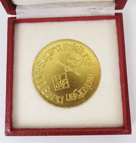 Medaille Gera Sieger Ausstellung Rassekatzen Katzen DDR Auszeichnung 