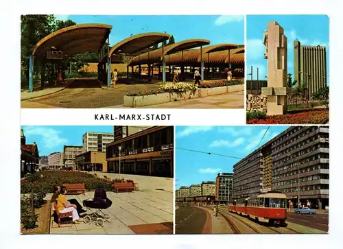 Ak Karl Marx Stadt Interhotel Kongreß Am Rosenhof 1977 DDR