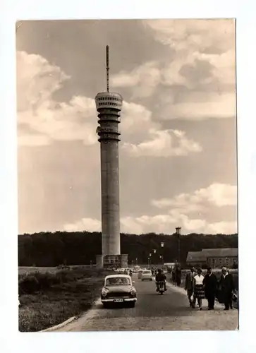 Ak Schwerin Zippendorf Neuerbauter Fernsehturm mit Turmcafe DDR 1967