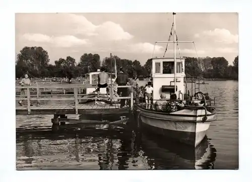 Ak Leipzig Knauthain Stausee Boot DDR 1963