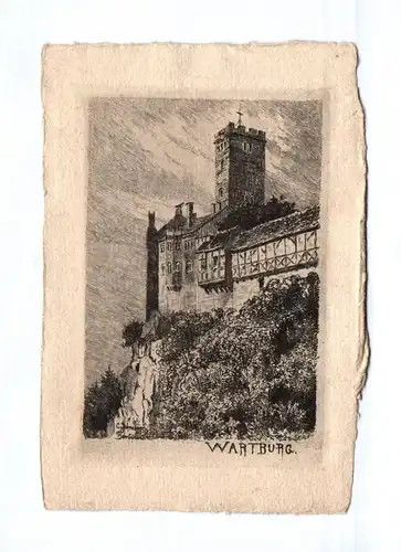 Ak  Wartburg Hof Eingang Kupferdruck alte Bilder Eisenach 5 Stück