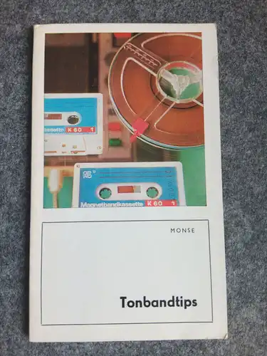 Buch Monse Tonbandtips VEB Fotokinoverlag Leipzig