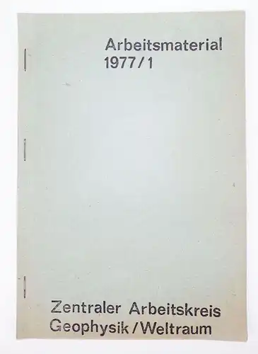 Philatelistenverband 1977 Nr 1 Arbeitsmaterial Geophysik Weltraum Stempel