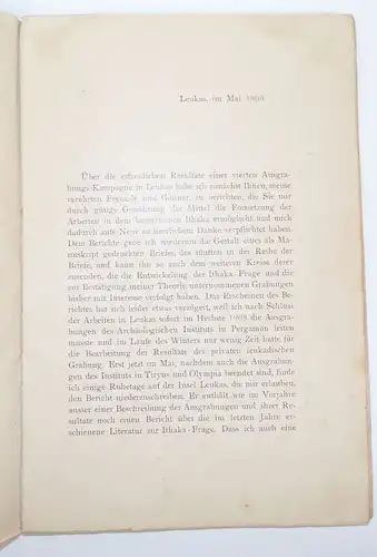 Wilhelm Dörpfeld Leukas Ithaka Ergebnisse der Ausgrabungen von 1908 