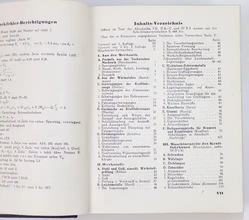 Taschenbuch für den Auto Ingenieur 1942 Buschmann